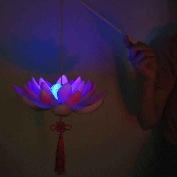 Premium Portable Lotus Lantern | LED Festival Lamp - Picture 2 of 9